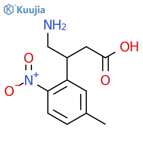 4-amino-3-(5-methyl-2-nitrophenyl)butanoic acid structure