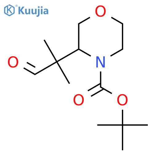 tert-butyl 3-(2-methyl-1-oxopropan-2-yl)morpholine-4-carboxylate structure