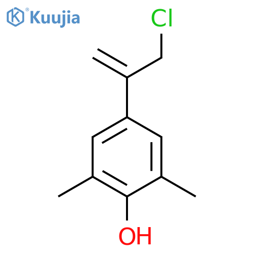 4-(3-chloroprop-1-en-2-yl)-2,6-dimethylphenol structure