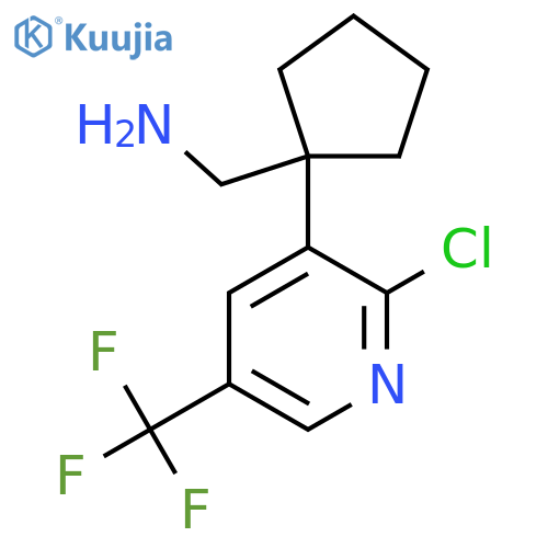 {1-2-chloro-5-(trifluoromethyl)pyridin-3-ylcyclopentyl}methanamine structure
