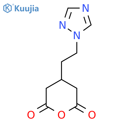 4-2-(1H-1,2,4-triazol-1-yl)ethyloxane-2,6-dione structure