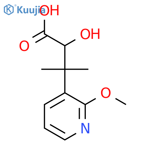 2-hydroxy-3-(2-methoxypyridin-3-yl)-3-methylbutanoic acid structure