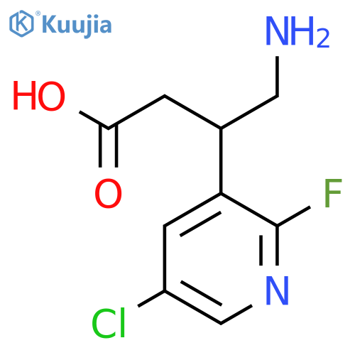 4-amino-3-(5-chloro-2-fluoropyridin-3-yl)butanoic acid structure