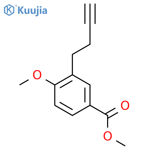 Methyl 3-(but-3-yn-1-yl)-4-methoxybenzoate structure
