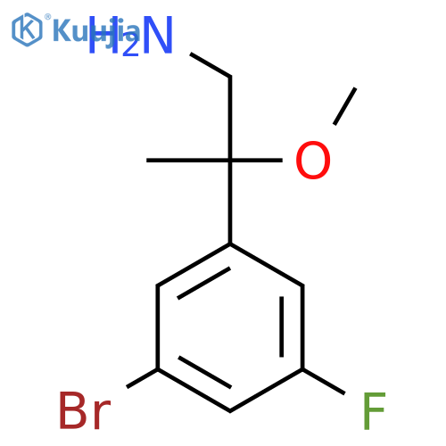 2-(3-bromo-5-fluorophenyl)-2-methoxypropan-1-amine structure