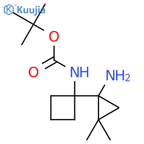 tert-butyl N-1-(1-amino-2,2-dimethylcyclopropyl)cyclobutylcarbamate structure