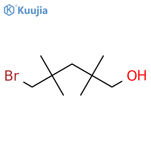 5-bromo-2,2,4,4-tetramethylpentan-1-ol structure