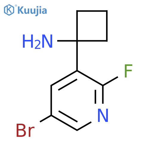 1-(5-bromo-2-fluoropyridin-3-yl)cyclobutan-1-amine structure