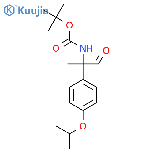 tert-butyl N-{1-oxo-2-[4-(propan-2-yloxy)phenyl]propan-2-yl}carbamate structure