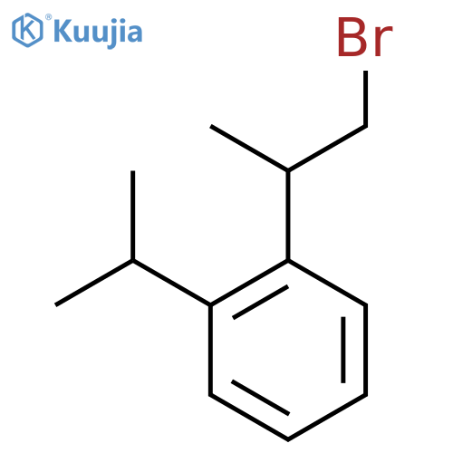 1-(1-bromopropan-2-yl)-2-(propan-2-yl)benzene structure