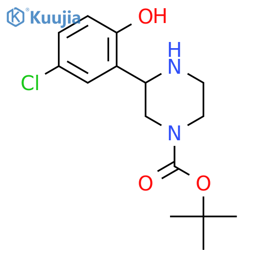 tert-butyl 3-(5-chloro-2-hydroxyphenyl)piperazine-1-carboxylate structure