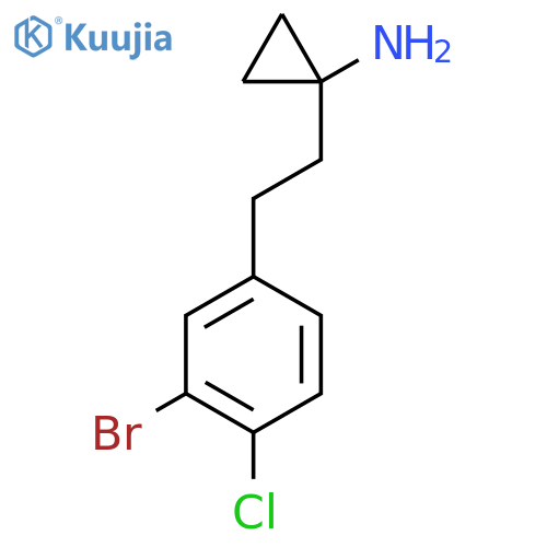 1-2-(3-bromo-4-chlorophenyl)ethylcyclopropan-1-amine structure