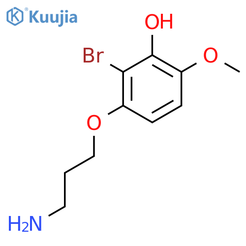 3-(3-aminopropoxy)-2-bromo-6-methoxyphenol structure