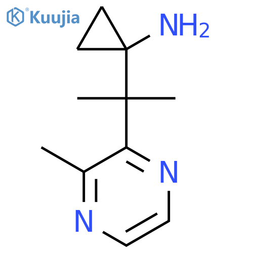 1-2-(3-methylpyrazin-2-yl)propan-2-ylcyclopropan-1-amine structure