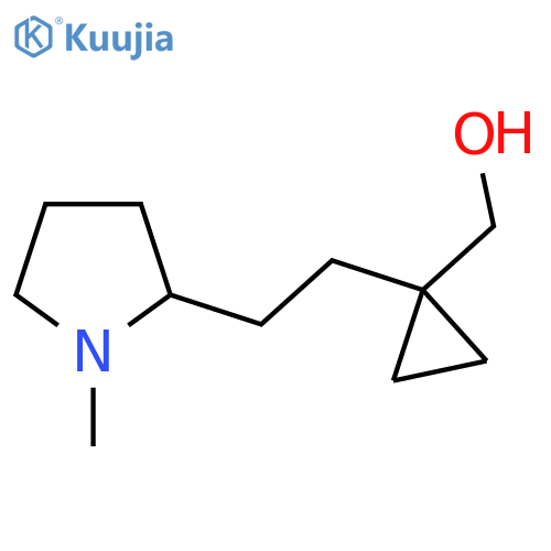 {1-2-(1-methylpyrrolidin-2-yl)ethylcyclopropyl}methanol structure