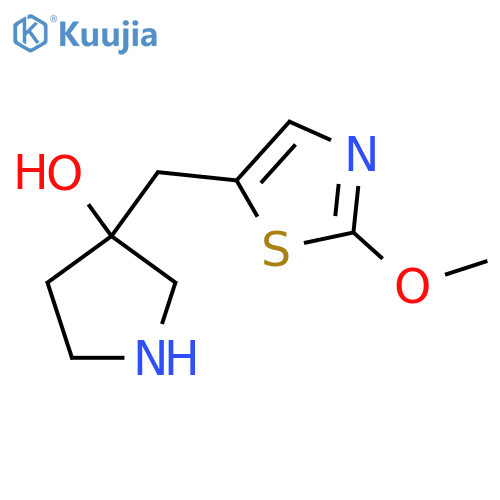 3-(2-methoxy-1,3-thiazol-5-yl)methylpyrrolidin-3-ol structure