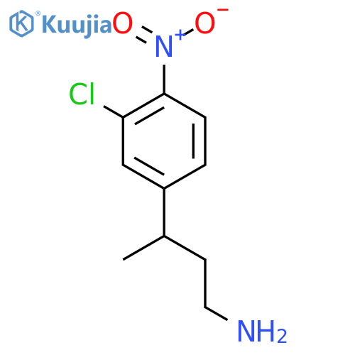 3-(3-chloro-4-nitrophenyl)butan-1-amine structure
