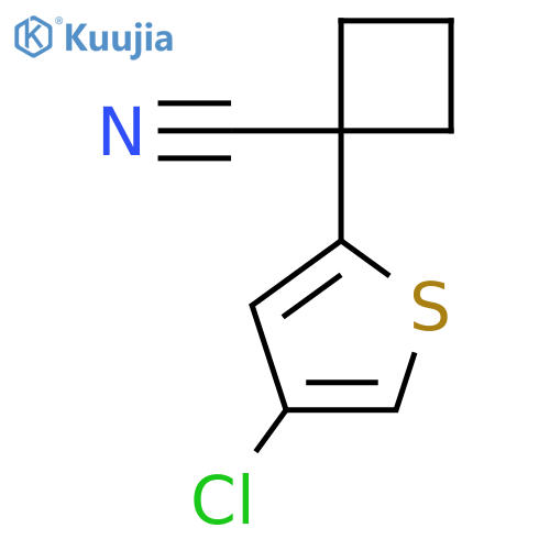 1-(4-chlorothiophen-2-yl)cyclobutane-1-carbonitrile structure