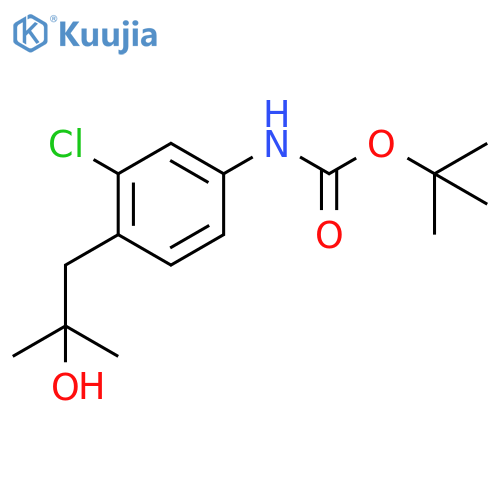 tert-butyl N-3-chloro-4-(2-hydroxy-2-methylpropyl)phenylcarbamate structure