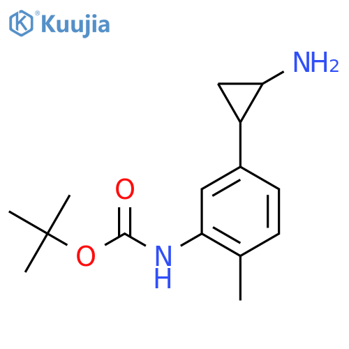 tert-butyl N-5-(2-aminocyclopropyl)-2-methylphenylcarbamate structure