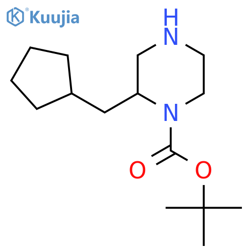 tert-butyl 2-(cyclopentylmethyl)piperazine-1-carboxylate structure
