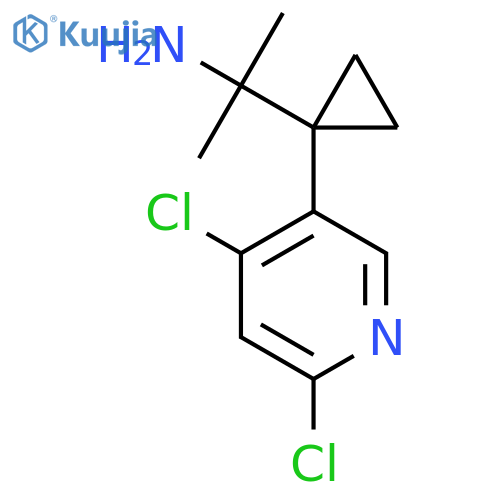 2-1-(4,6-dichloropyridin-3-yl)cyclopropylpropan-2-amine structure