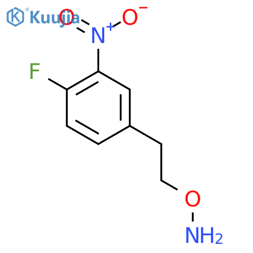 O-2-(4-fluoro-3-nitrophenyl)ethylhydroxylamine structure