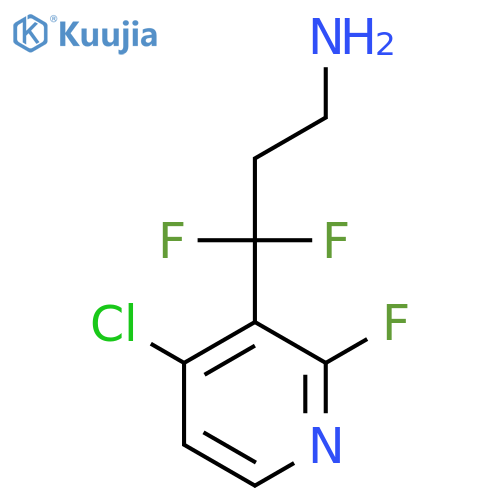3-(4-chloro-2-fluoropyridin-3-yl)-3,3-difluoropropan-1-amine structure