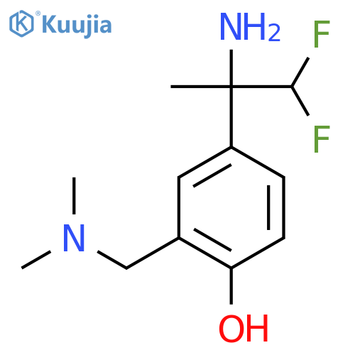 4-(2-amino-1,1-difluoropropan-2-yl)-2-(dimethylamino)methylphenol structure