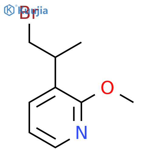 3-(1-bromopropan-2-yl)-2-methoxypyridine structure