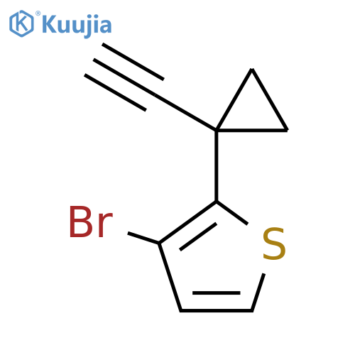 3-bromo-2-(1-ethynylcyclopropyl)thiophene structure