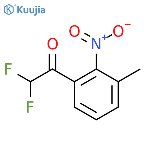 2,2-Difluoro-1-(3-methyl-2-nitrophenyl)ethan-1-one structure
