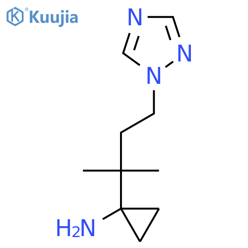 1-2-methyl-4-(1H-1,2,4-triazol-1-yl)butan-2-ylcyclopropan-1-amine structure