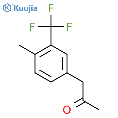 1-4-methyl-3-(trifluoromethyl)phenylpropan-2-one structure