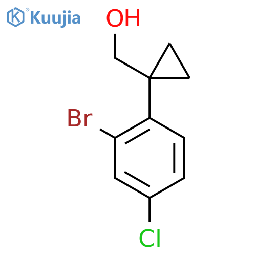 1-(2-bromo-4-chlorophenyl)cyclopropylmethanol structure