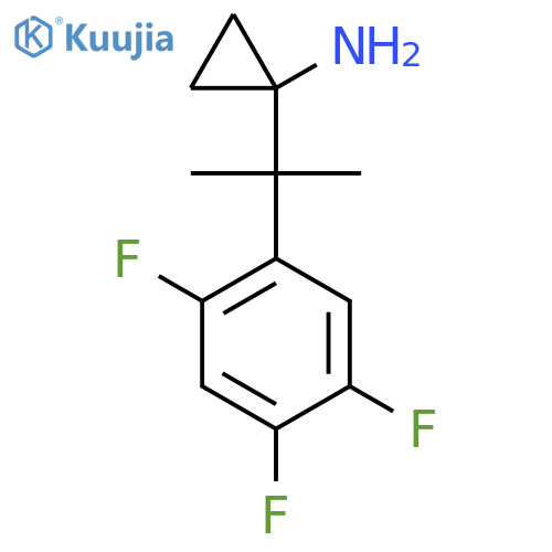 1-2-(2,4,5-trifluorophenyl)propan-2-ylcyclopropan-1-amine structure