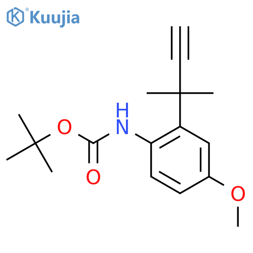 tert-butyl N-4-methoxy-2-(2-methylbut-3-yn-2-yl)phenylcarbamate structure