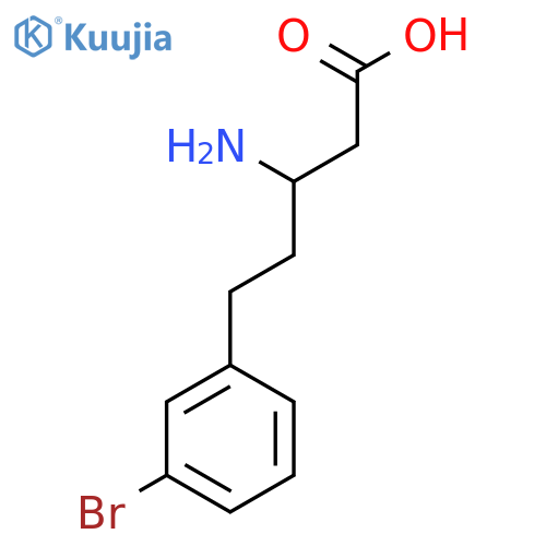 3-amino-5-(3-bromophenyl)pentanoic acid structure