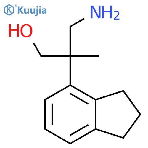 3-amino-2-(2,3-dihydro-1H-inden-4-yl)-2-methylpropan-1-ol structure