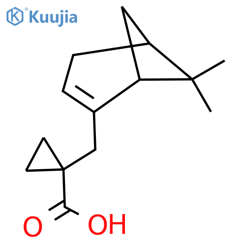 1-({6,6-Dimethylbicyclo[3.1.1]hept-2-en-2-yl}methyl)cyclopropane-1-carboxylic acid structure
