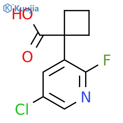 1-(5-chloro-2-fluoropyridin-3-yl)cyclobutane-1-carboxylic acid structure
