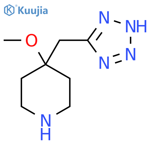 4-methoxy-4-(1H-1,2,3,4-tetrazol-5-yl)methylpiperidine structure