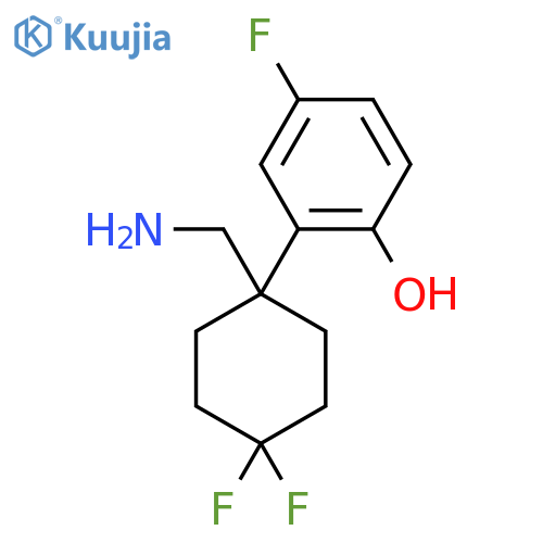 2-1-(aminomethyl)-4,4-difluorocyclohexyl-4-fluorophenol structure