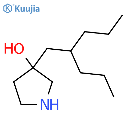3-(2-propylpentyl)pyrrolidin-3-ol structure