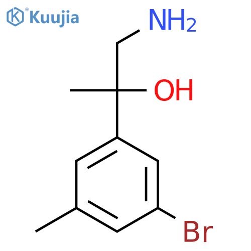 1-amino-2-(3-bromo-5-methylphenyl)propan-2-ol structure
