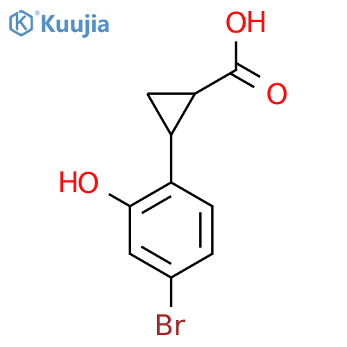2-(4-bromo-2-hydroxyphenyl)cyclopropane-1-carboxylic acid structure