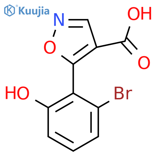 5-(2-bromo-6-hydroxyphenyl)-1,2-oxazole-4-carboxylic acid structure