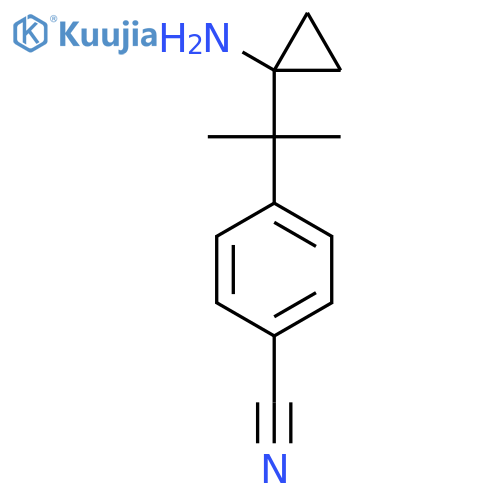 4-2-(1-aminocyclopropyl)propan-2-ylbenzonitrile structure