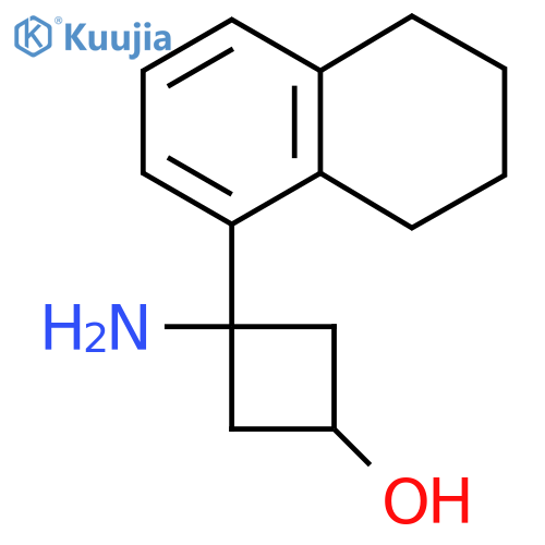 3-amino-3-(5,6,7,8-tetrahydronaphthalen-1-yl)cyclobutan-1-ol structure