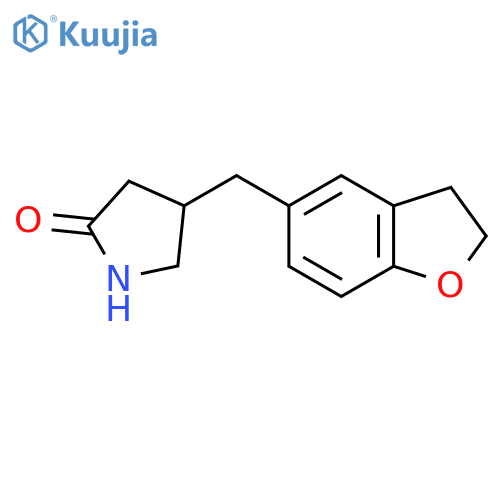 4-(2,3-dihydro-1-benzofuran-5-yl)methylpyrrolidin-2-one structure